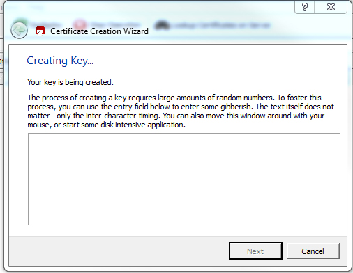 Creating Key
